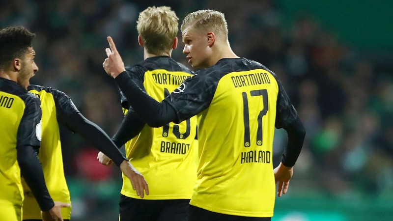 haaland tiep tuc ghi ban trong mau ao dortmund  hinh 1