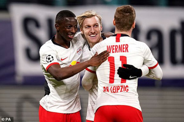 tuong thuat ket qua leipzig 3-0 tottenham (vong 1/8 champions league 3h ngay 11/3) hinh 1