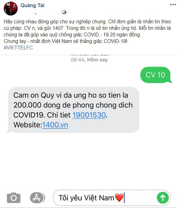que ngoc hai, tien dung va dan sao viettel hanh dong phong chong covid-19 hinh 2