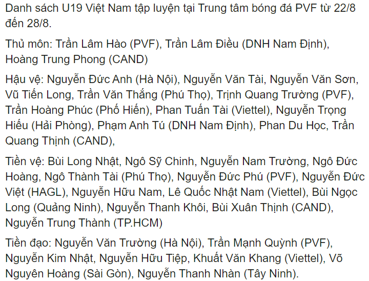 cong bo danh sach u19 viet nam chuan bi cho u19 chau a: hagl "lep ve"  hinh 2