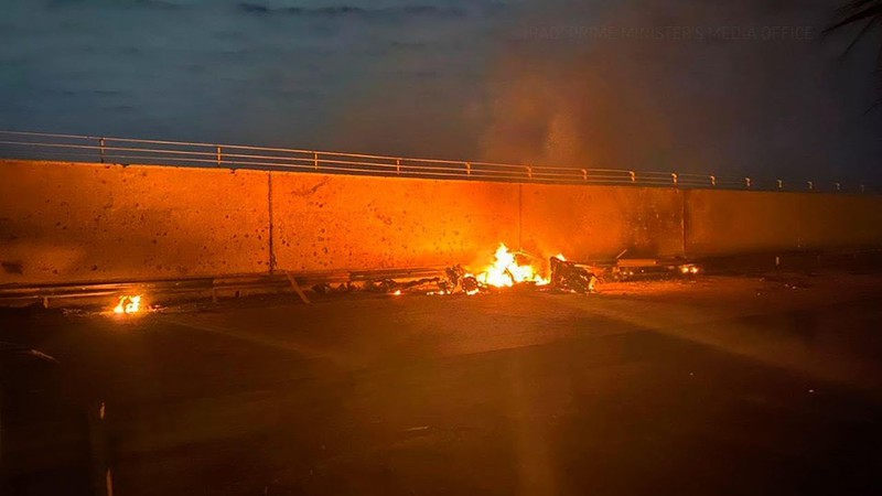 baghdad lai rung chuyen vi khong kich:5 nguoi phe than iran thiet mang hinh 1