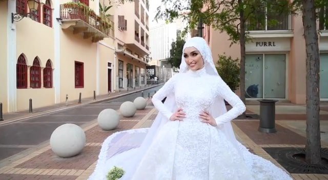 vu no o lebanon: co dau suyt bi hat vang khi chup anh cuoi  hinh 1
