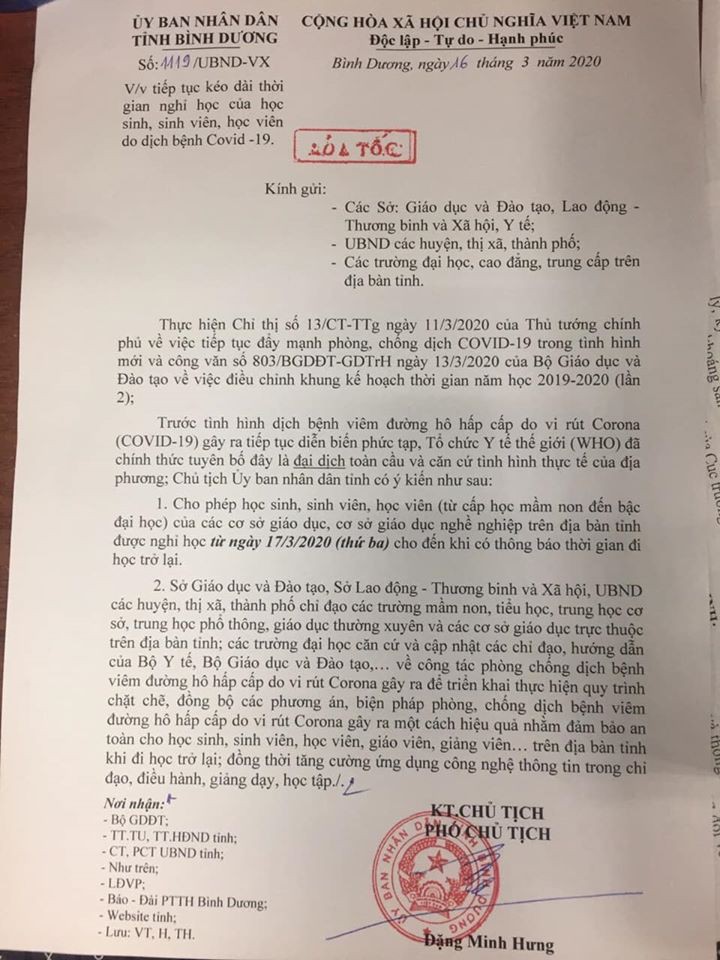 hoc sinh binh duong nghi hoc tu 17/3 cho den khi co thong bao moi hinh 1