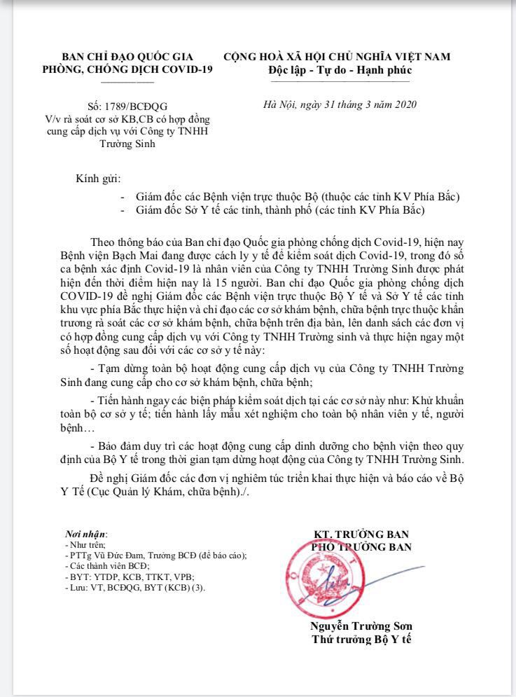 tam dung dich vu cua cong ty truong sinh tai 5 benh vien o ha noi hinh 2