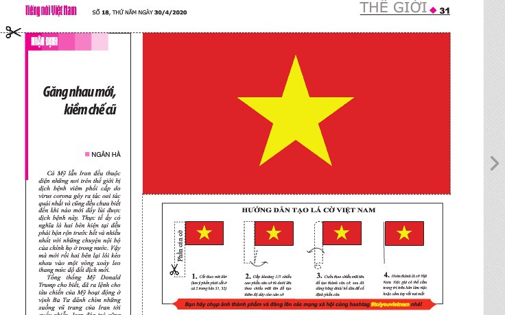 la co dac biet chao mung 45 nam dat nuoc thong nhat hinh 1