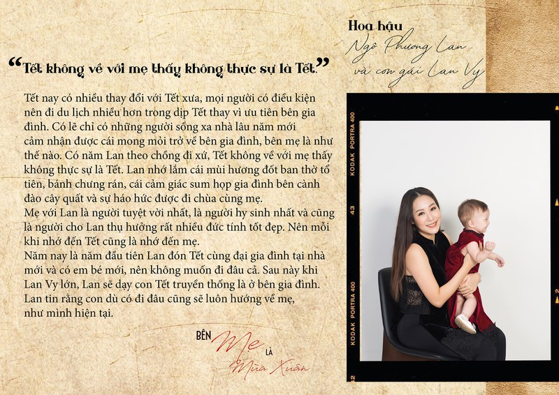 hoa hau ngo phuong lan khoe con gai nho lan vy trong mv tet  hinh 2