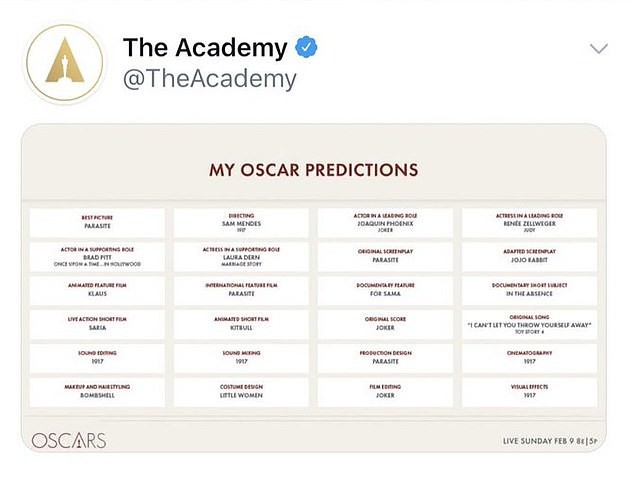 btc oscar xoa gap bang du doan truoc them le trao giai hinh 1