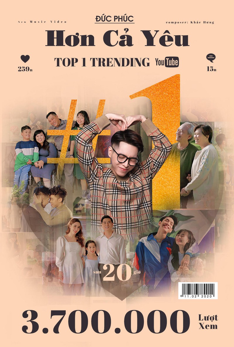 duc phuc co top trending nhanh nhat su nghiep voi mv "hon ca yeu" hinh 1