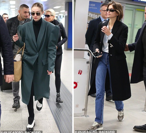gigi hadid va con gai cindy crawford tai xuat sanh dieu o san bay hinh 1