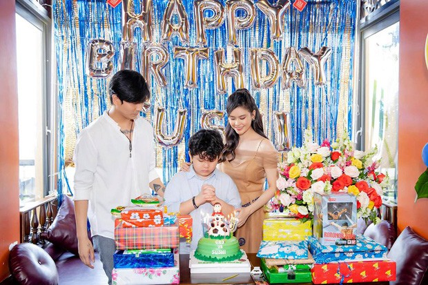 truong quynh anh va tim bat ngo tai ngo trong dip sinh nhat con trai  hinh 1