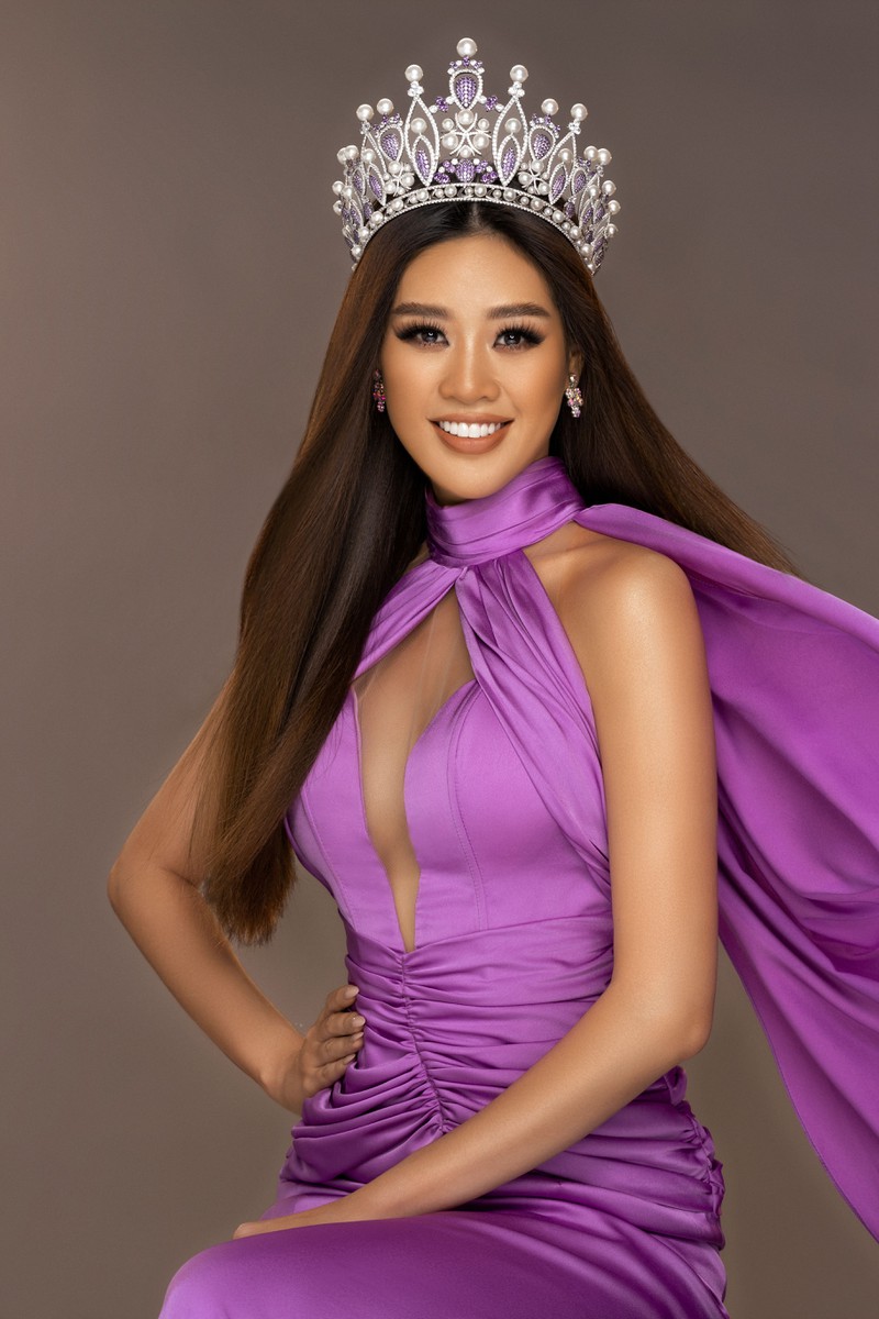 hoa hau khanh van khoe sac trong thiet ke dam da hoi mau tim hinh 1