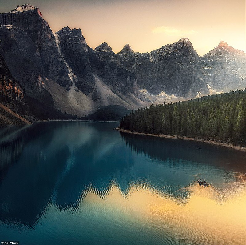 ve dep huyen ao cua cong vien quoc gia banff o canada hinh 8