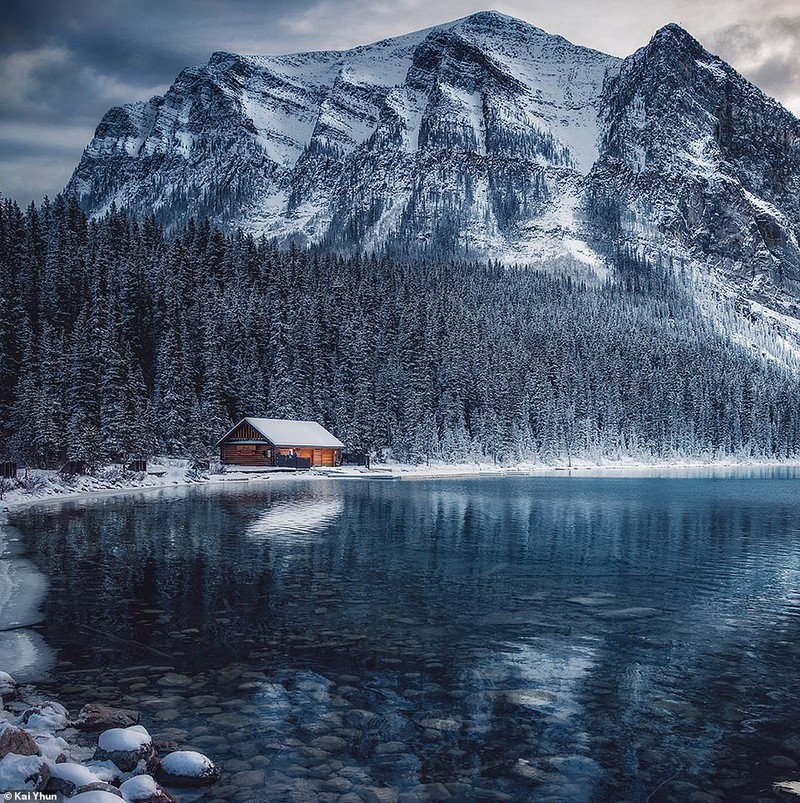 ve dep huyen ao cua cong vien quoc gia banff o canada hinh 3