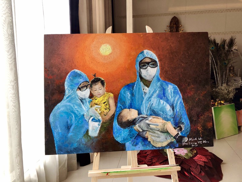 hoa hau khanh van ve tranh tri an "nhung trai tim dung cam" chong dich covid-19 hinh 3