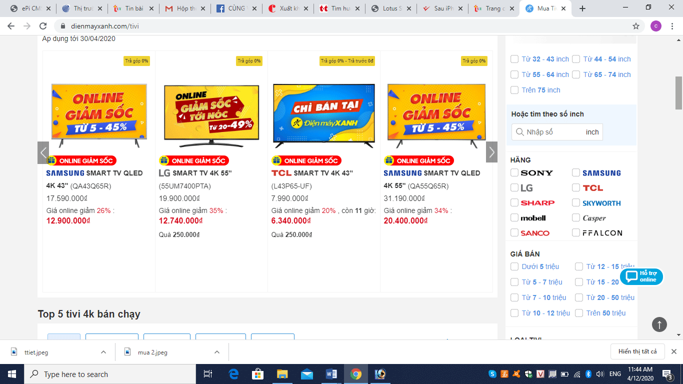 nhieu mau tv giam gia soc 50% do anh huong cua dich covid-19 hinh 1