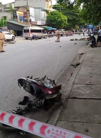 yen bai: va cham giua o to va xe may khien 1 nguoi tu vong  hinh 1