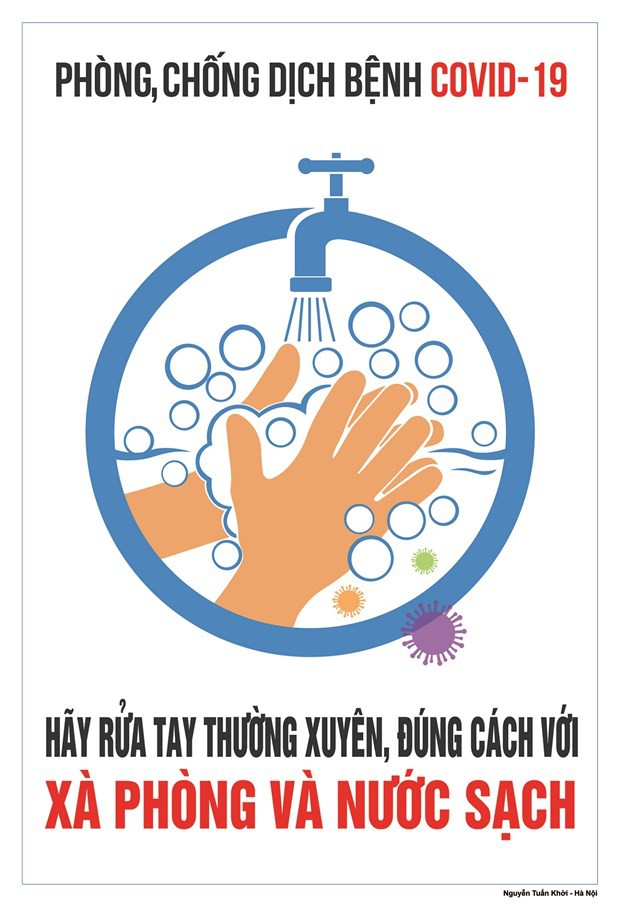 ngam tranh co dong phong, chong dich covid-19 cua cac hoa sy viet hinh 2