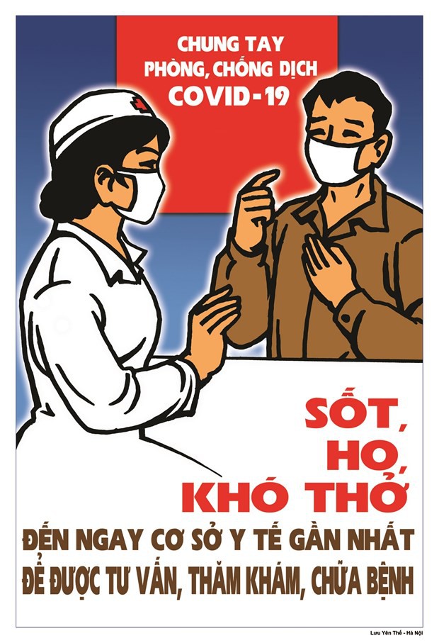 ngam tranh co dong phong, chong dich covid-19 cua cac hoa sy viet hinh 3