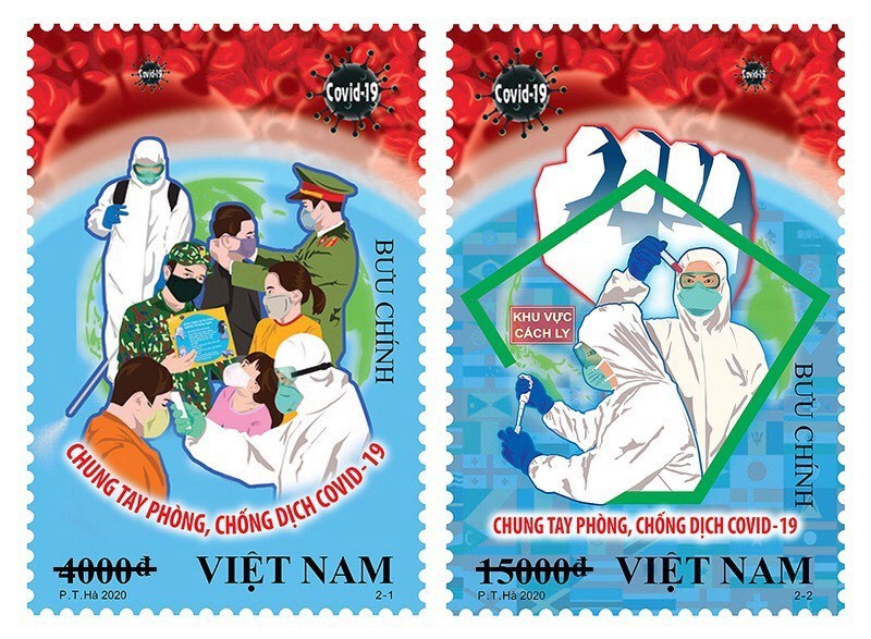 phat hanh bo tem "chung tay phong, chong dich covid-19" hinh 1