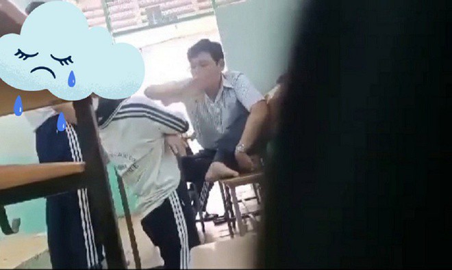 thay giao THCS Nguyen Hue tat hoc sinh anh 1