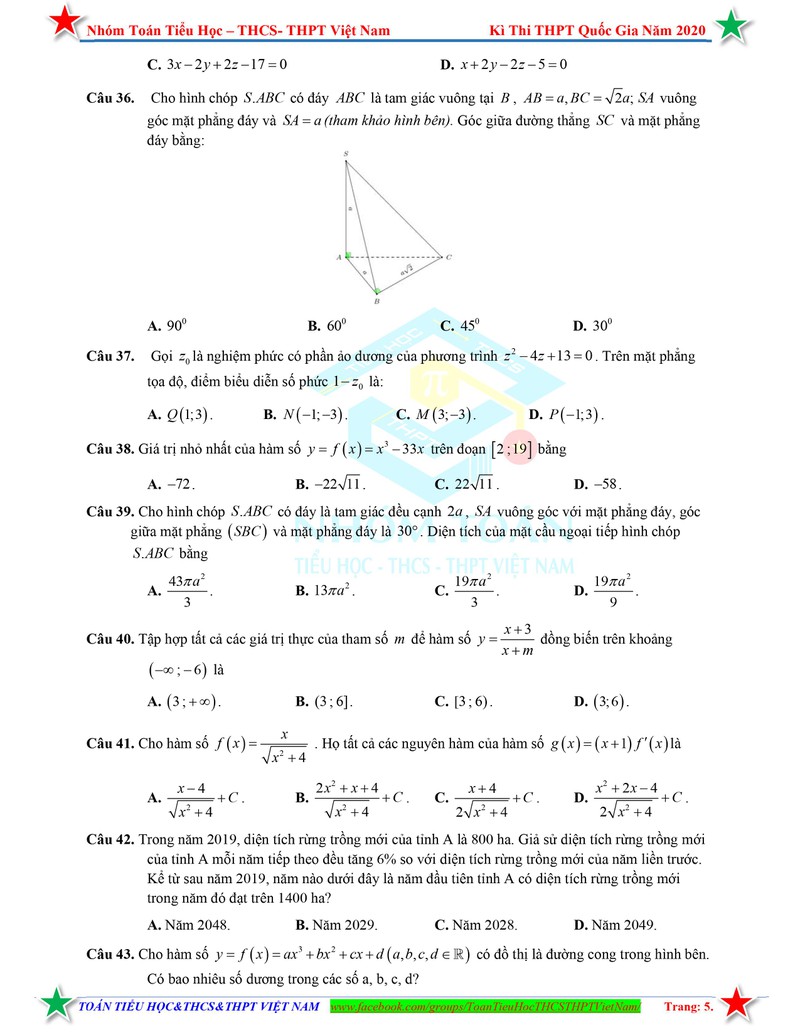huong dan giai chi tiet mon toan tot nghiep thpt 2020 hinh 5