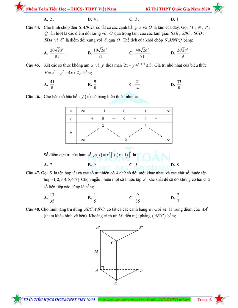 huong dan giai chi tiet mon toan tot nghiep thpt 2020 hinh 6