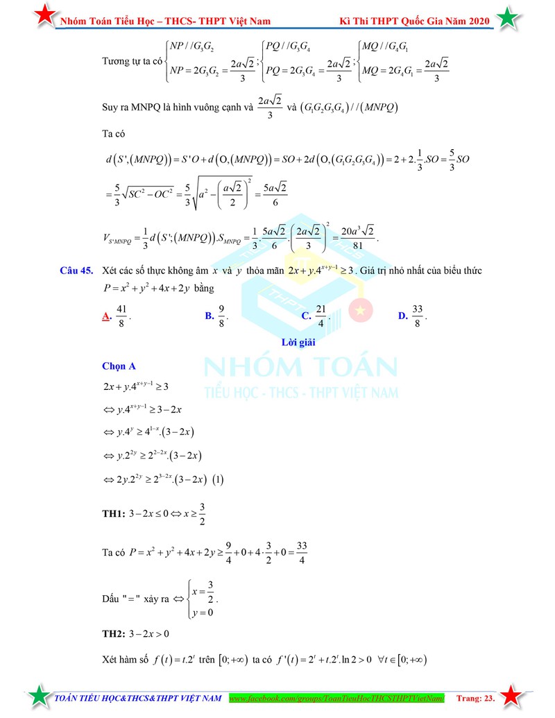 huong dan giai chi tiet mon toan tot nghiep thpt 2020 hinh 23