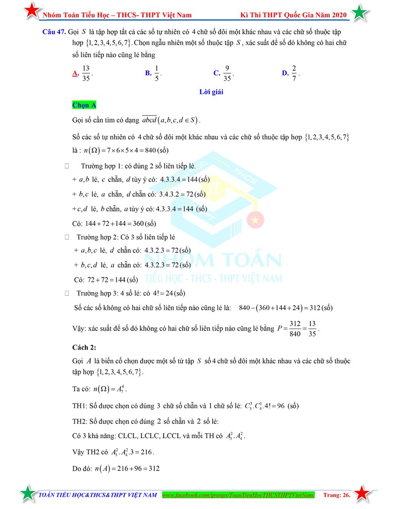 huong dan giai chi tiet mon toan tot nghiep thpt 2020 hinh 26