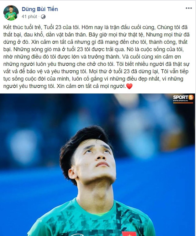 bui tien dung viet "tam thu" sau khi u23 viet nam chia tay vck u23 chau a hinh 1