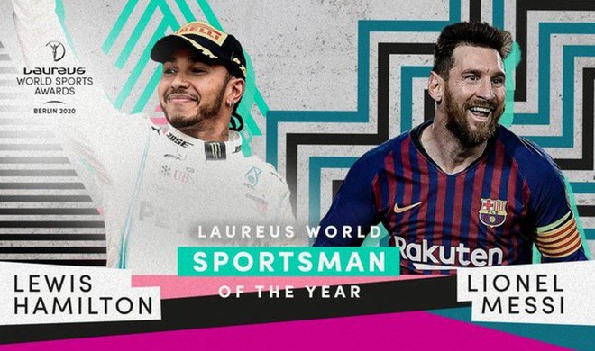 lionel messi lan dau nhan giai vdv cua nam cung lewis hamilton hinh 1