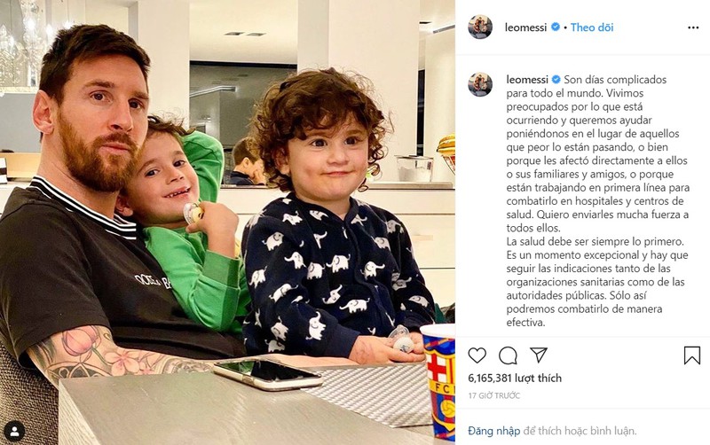 noi buoc ronaldo, messi len tieng keu goi phong chong dich covid-19 hinh 1