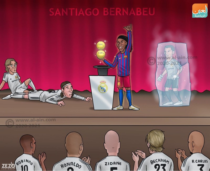 biem hoa 24h: ronaldinho va man trinh dien ma thuat truoc real madrid hinh 1