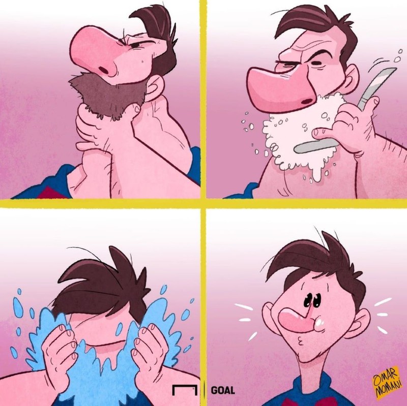 biem hoa 24h: messi cao rau, nuoi toc dai nhu ngay moi khoi nghiep hinh 1