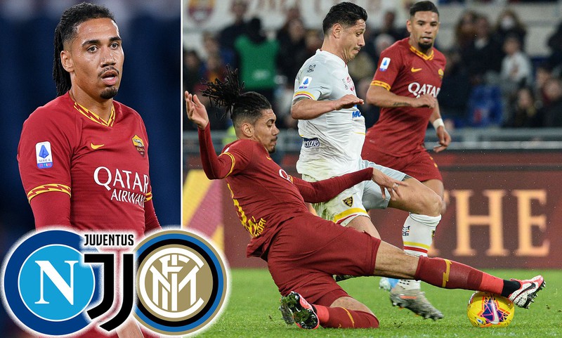 juventus, inter milan, napoli tranh nhau mua chris smalling tu mu hinh 1