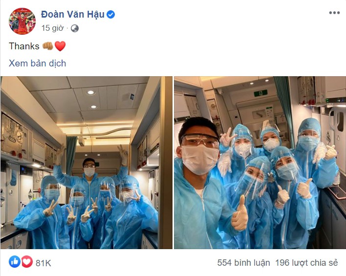 doan van hau "gay bao" tren mang xa hoi sau khi ve nuoc hinh 1