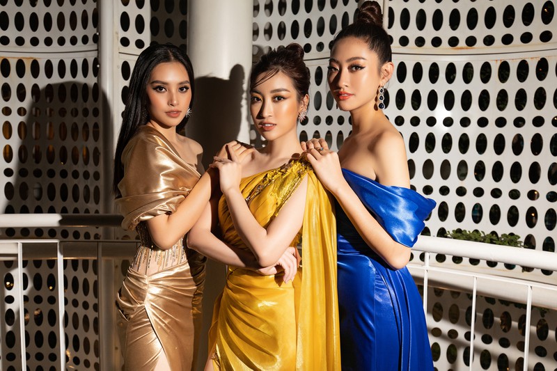 hoa hau my linh, tieu vy, thuy linh "do sac" chung mot khung hinh hinh 1