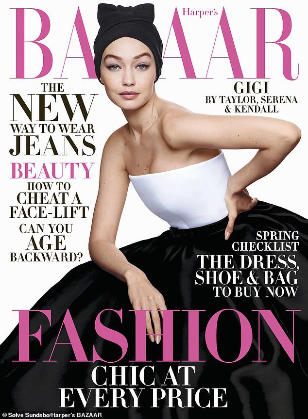 gigi hadid dep co dien, sang trong tren bia tap chi harper's bazaar hinh 1