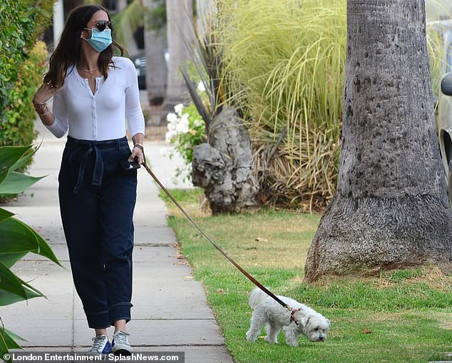 ban gai xinh dep cua ben affleck mot minh dat thu cung di dao pho hinh 5