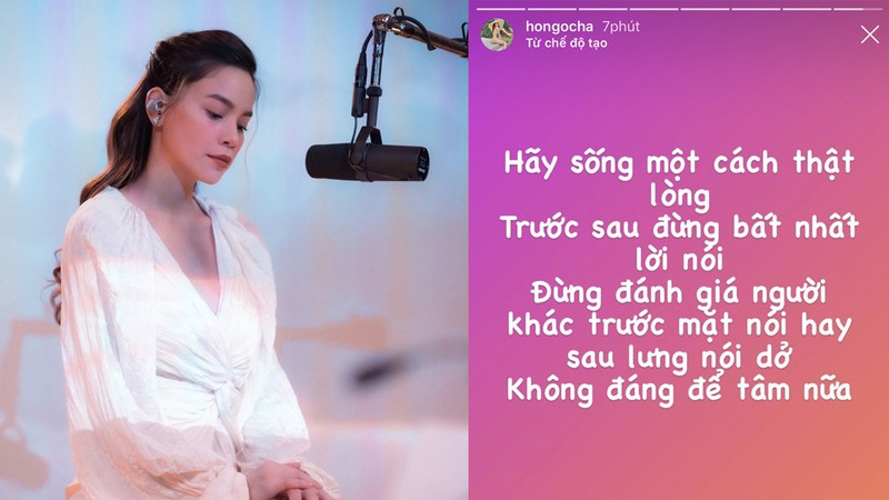 chuyen showbiz: ha ho gay hoang mang khi chia se trang thai khong vui hinh 1