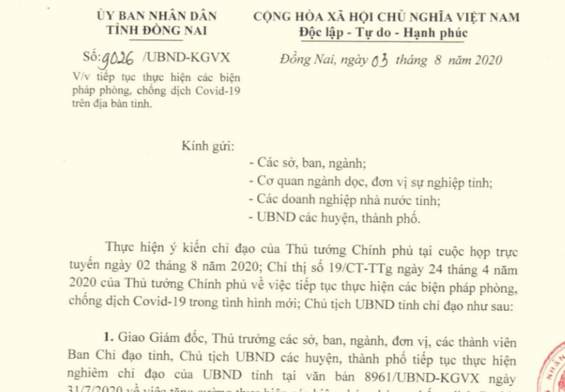 đồng nai: tạm ngưng tổ chức các hoạt động nghi lễ tôn giáo từ 4/8 hình 1 dong nai: tam ngung to chuc cac hoat dong nghi le ton giao tu 4/8 hinh 1