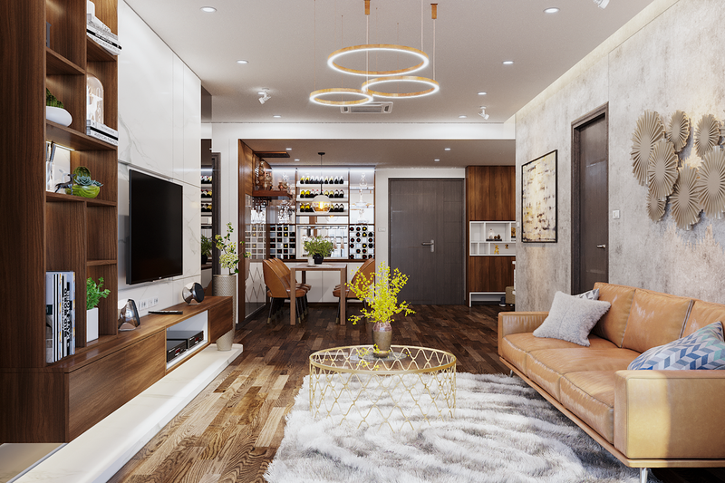 can ho 60m2 o tang cao dep hut mat nguoi nhin hinh 3