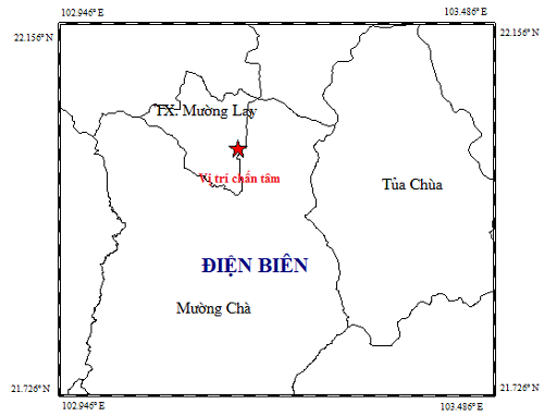 dong dat 2,6 do richter tai thi xa muong lay, dien bien hinh 1