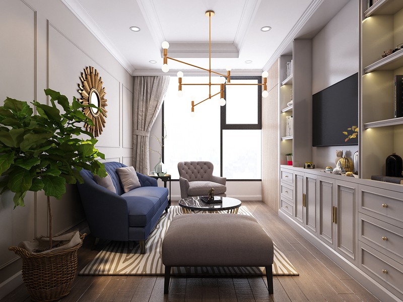 muc so thi can ho 30m2 mang phong cach tan co dien sang trong hinh 1