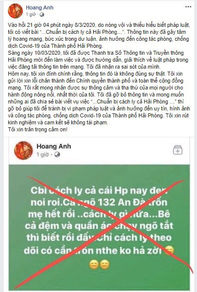 xu phat thanh nien dang tin sai "chuan bi cach ly ca hai phong" hinh 1
