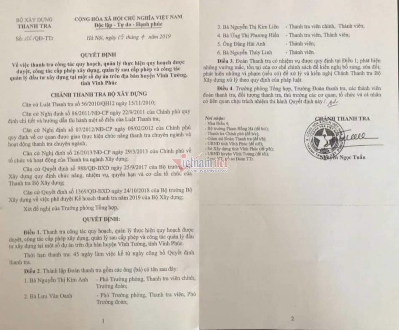 thanh tra bo xay dung chiem doat tien cua 50 doanh nghiep vinh phuc hinh 2