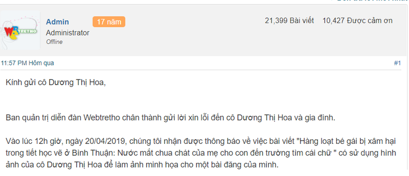 dai dien webtretho den tan nha xin loi gia dinh liet si duong van bac hinh 2