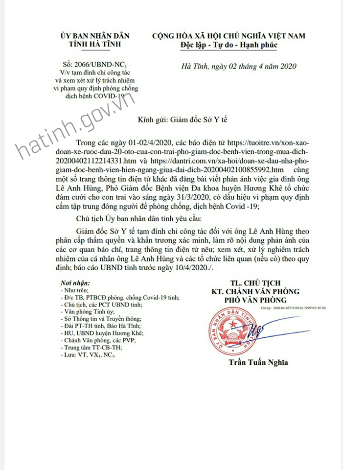 dinh chi cong tac pgd benh vien to chuc dam cuoi con giua dai dich covid-19 hinh 2