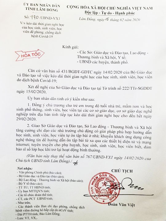 thay doi quyet dinh, hoc sinh tay nguyen tiep tuc nghi hoc het thang 2 hinh 1