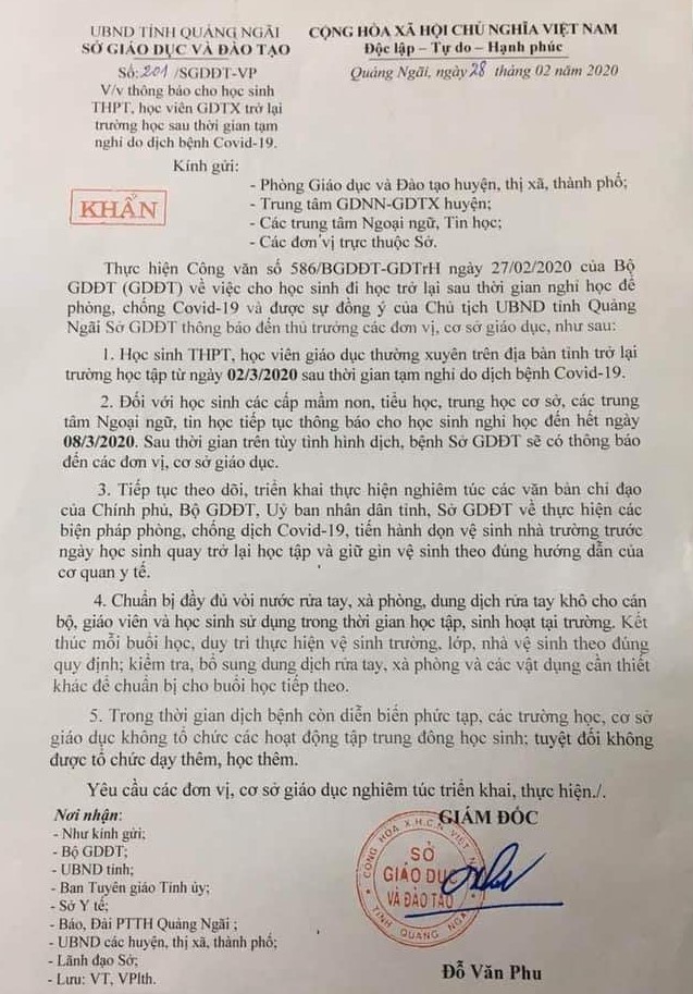 cap nhat: cac dia phuong quyet dinh cho hoc sinh nghi, di hoc lai hinh 1