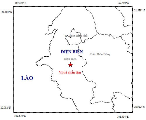dien bien: xay ra dong 3,2 do richter vao luc rang sang hinh 1